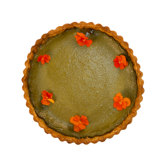 Matcha custard pie