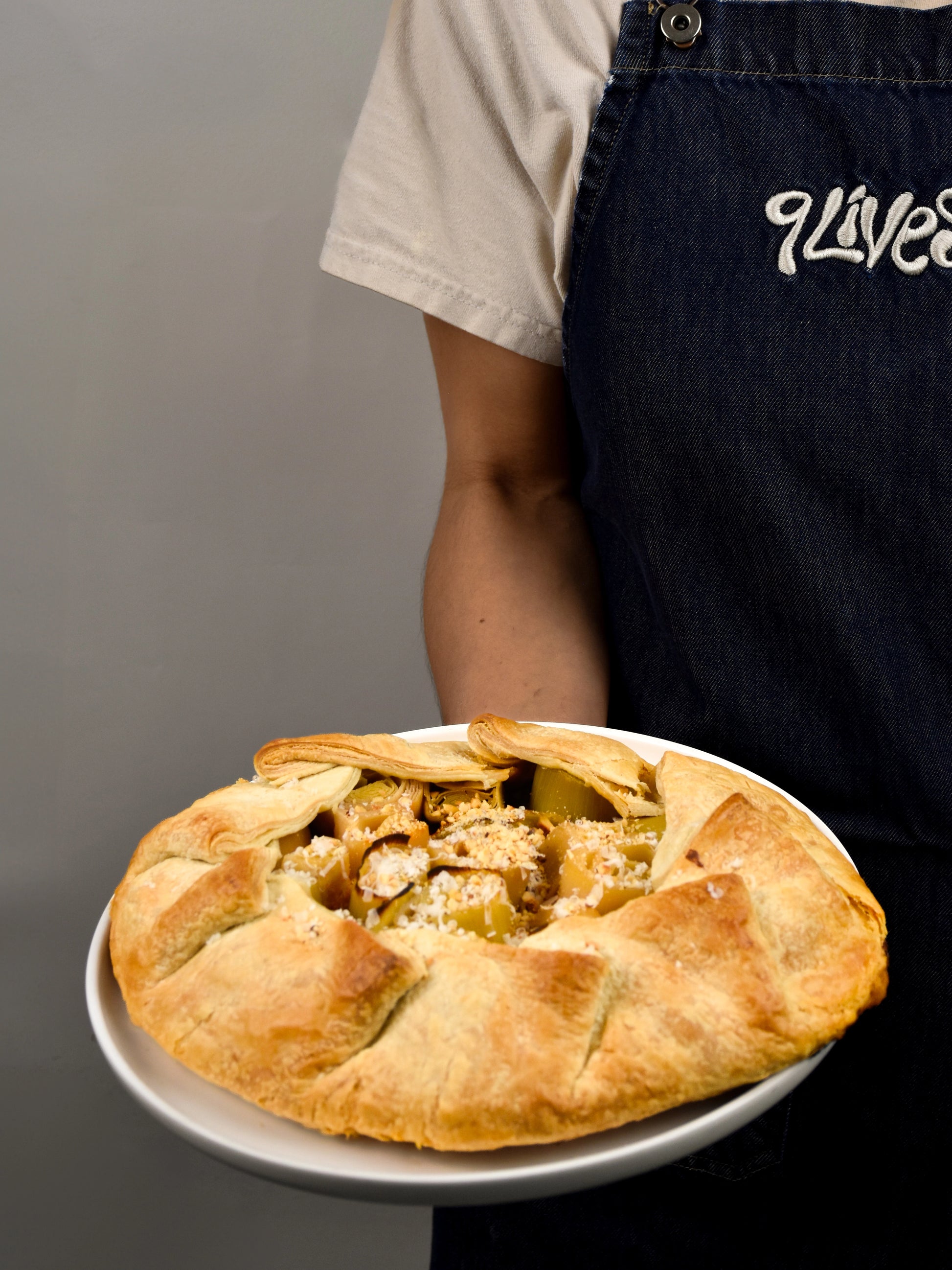 Romesco Leek Galette
